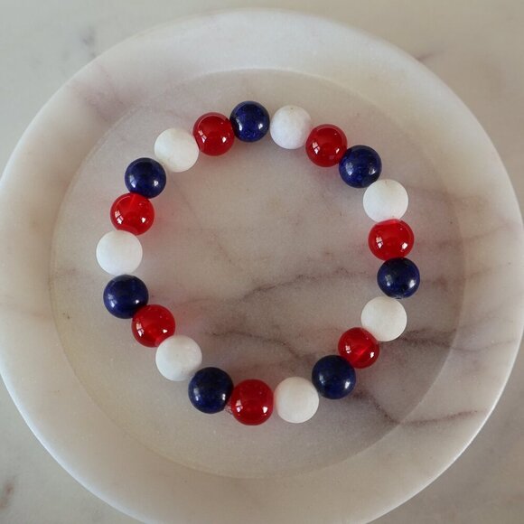 Elegant Gemstone Stretch Bracelet Handcrafted Beaded Bracelet - Picture 2 of 6